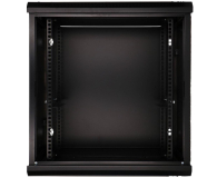 Extralink Szafka wisząca rack 12U 600x600 czarna szklane drzwi EX.7256 - 489403 - zdjęcie 3